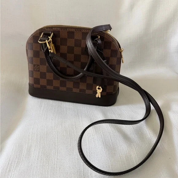 Louis Vuitton Brown Damier Ebene Alma BB Top Handle Satchel - Picture 2 of 4